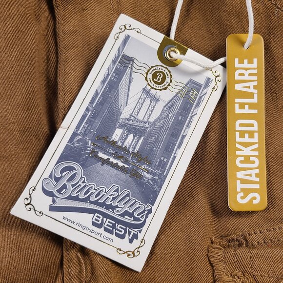 Brooklyn's Best Women's 14 Cargo Pants Fringed Pockets Brown - Picture 8 of 13